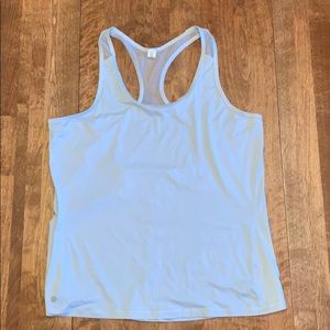 Athleta tank top. Sheer racer back. Size L.